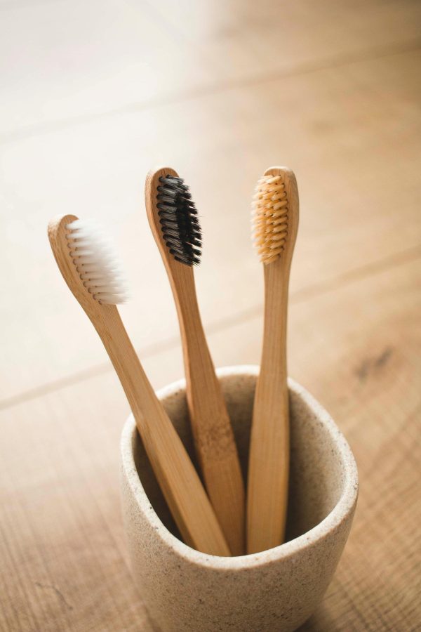 Set van 3 bamboe tandenborstels